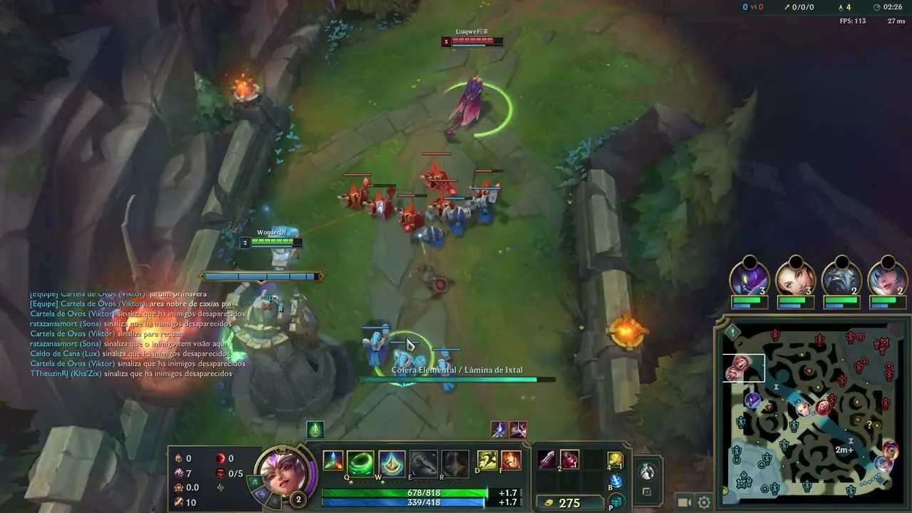 League of Legends gameplay thumbnail for another Portuguese edit
