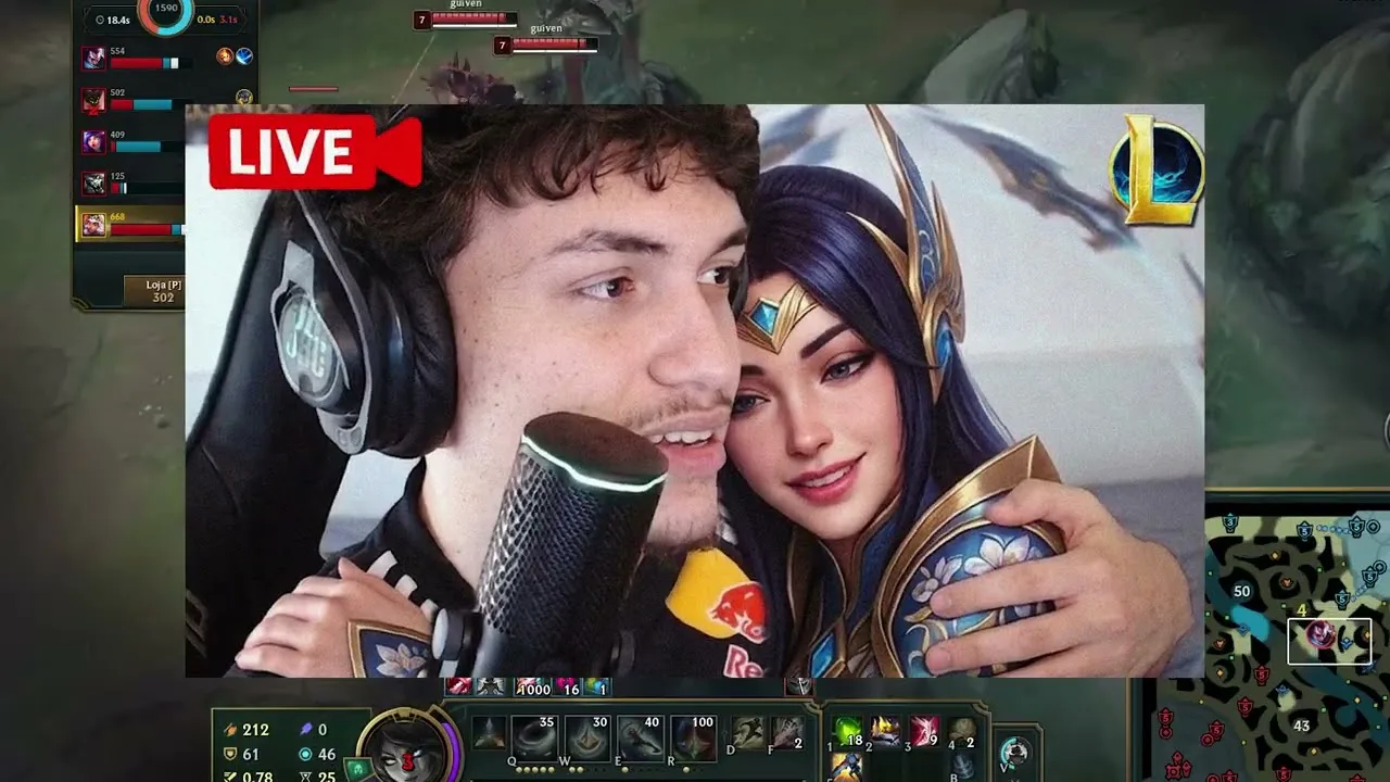 League of Legends gameplay thumbnail for the Wonder versus Mylennzy edit in Portuguese